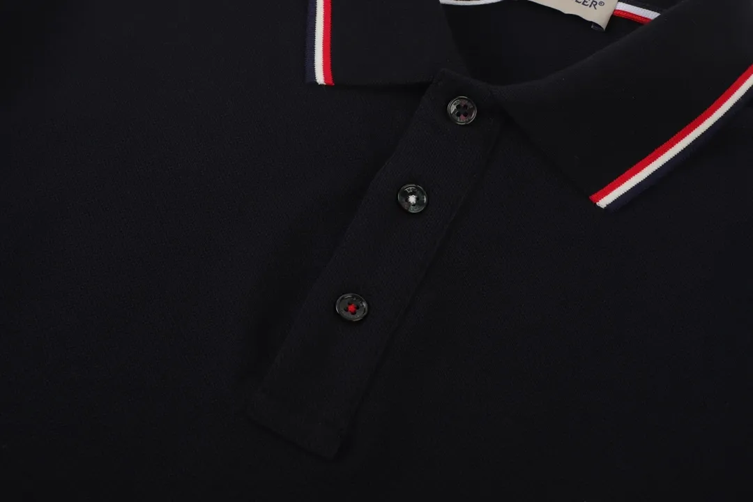 MONCLE *2024AW POLONew Arrival Classic Logo ， Classic ， ， 💯 ， ， 100% ， ：Black White Light Gray Dark Blue Size：M-XXL